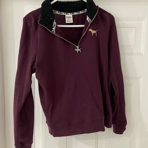 Pink Long Sleeve Dark Purple Shirt